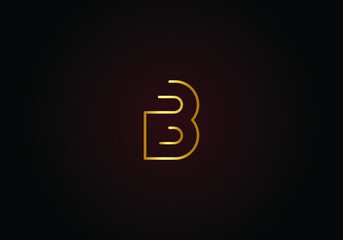 Initial Gold letters bb linked monogram logo vector. Business logo monogram with two overlap letters inside circle isolated on black background
