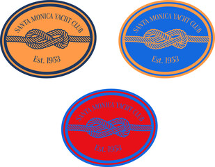 Nautical badge vector print designs