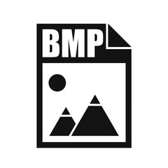 BMP File Icon, Flat Design Style