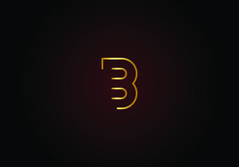 Initial Gold letters bb linked monogram logo vector. Business logo monogram with two overlap letters inside circle isolated on black background
