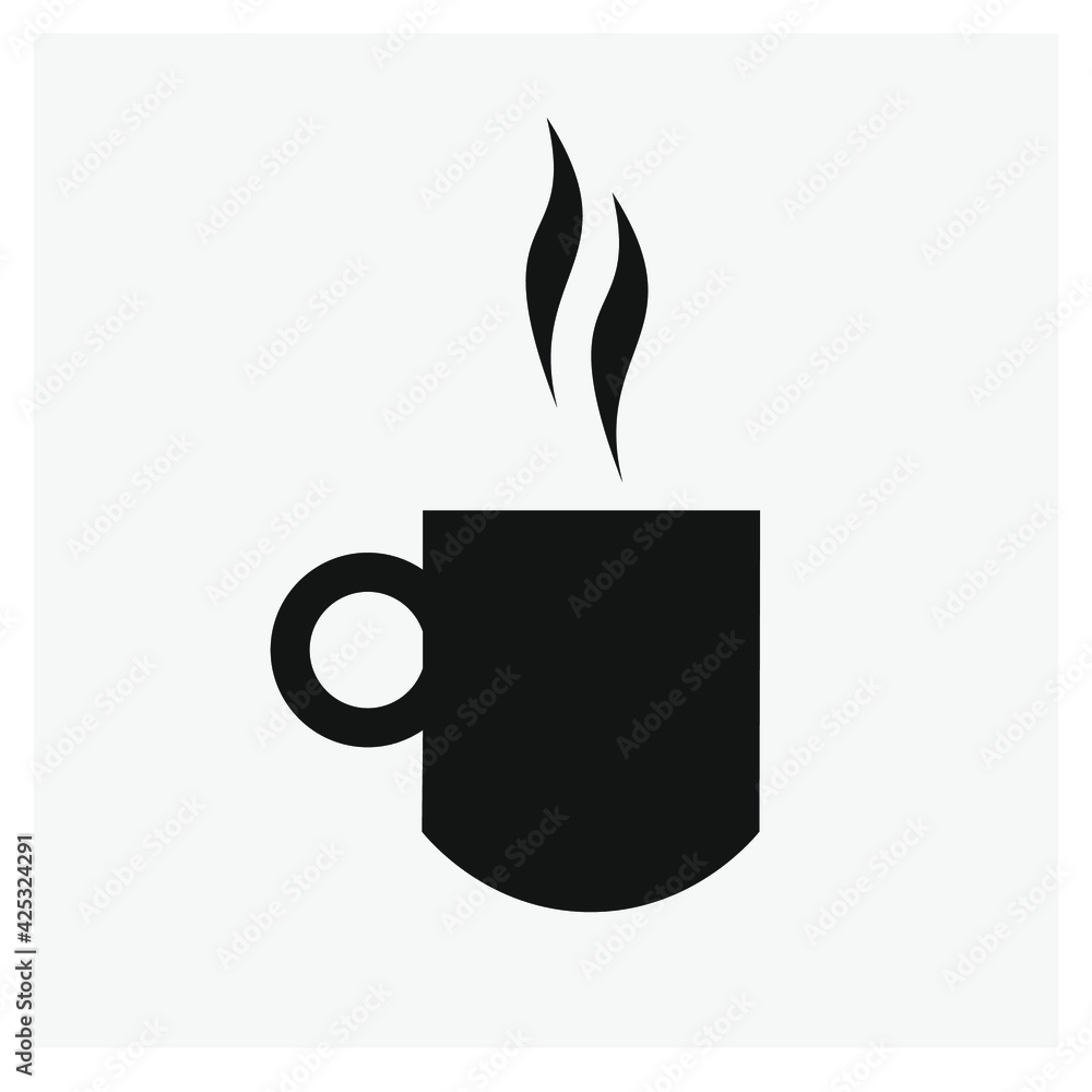 Poster a cup of tea vector icon. editable stroke. linear style sign for use on web design and mobile apps, 