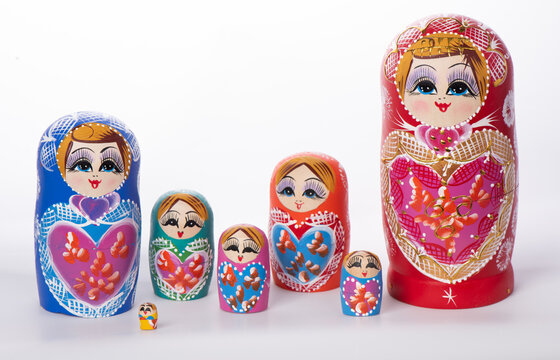 Russian traditional dolls matryoshka