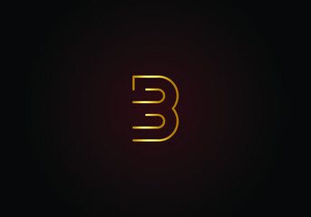 Initial Gold letters bb linked monogram logo vector. Business logo monogram with two overlap letters inside circle isolated on black background