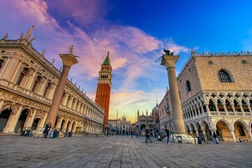 Fototapeta na wymiar Piazza San Marco and Palazzo Ducale in Venice.
