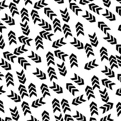 Geometric pattern with black and white. Memphis style. For fabric, page, web.