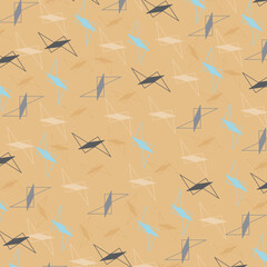 Geometric pattern with colorful elements, triangles. Memphis style. For fabric, page, web.