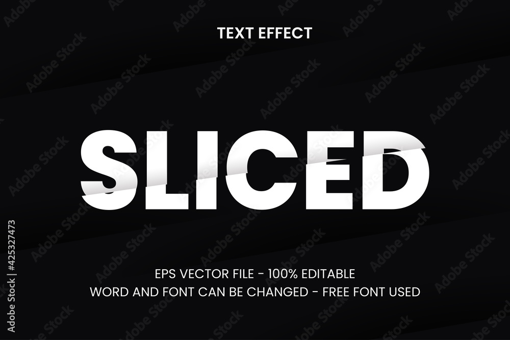 Poster Slice text effect vector design. All text and font can be change.