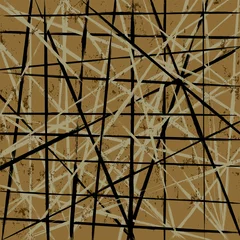 Gordijnen abstract background pattern, with lines, structure, paint strokes and splashes © Kirsten Hinte