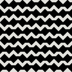 PixelatedHorizontal Zig Zag Lines Pattern. Vector Seamless Ornament.