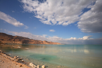 The lighting effects on the Dead Sea