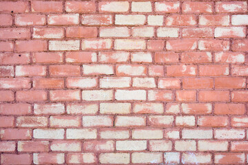 Obraz premium red with yellow grunge brick wall background