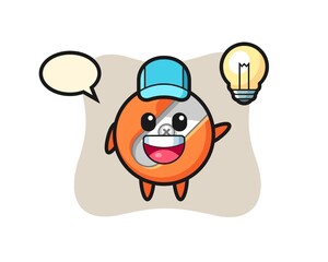 pencil sharpener character cartoon getting the idea