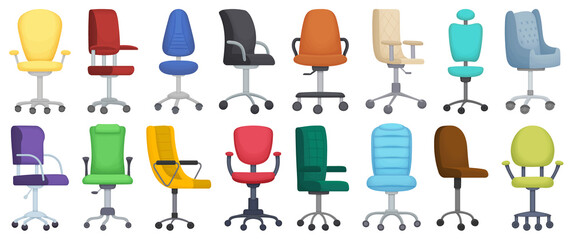 Office chair isolated cartoon icon.Vector illustration interior furniture on white background . Vector cartoon set icon office chair.