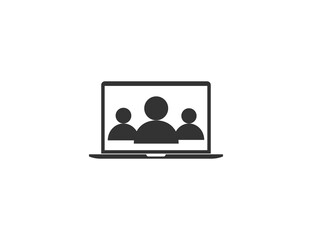 Fototapeta premium Video conference, job, meeting icon. Vector illustration.