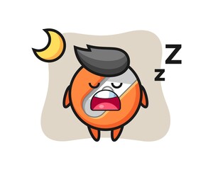 pencil sharpener character illustration sleeping at night