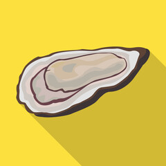 Fototapeta premium Oyster vector icon.Flat vector icon isolated on white background oyster.