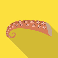 Octopus vector icon.Flat vector icon isolated on white background octopus.