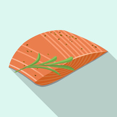 Piece fish vector icon.Flat vector icon isolated on white background piece fish.