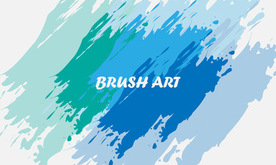 artistic brush background in blue color