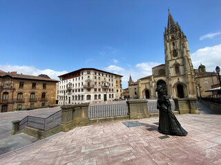 Fototapeta na wymiar Cathedral of San Salvador in Oviedo, capital of Asturias, Spain.