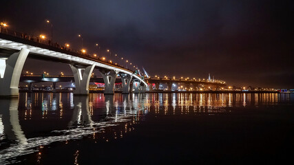 Fototapeta na wymiar view of the Yacht bridge and the Western high-speed diameter