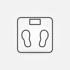 Bathroom Scales outline vector concept icon or sign