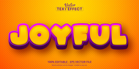 Joyful text, 3d editable text effect
