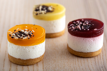 Mini bavarois with fruits