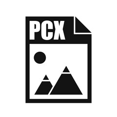 PCX File Icon, Flat Design Style