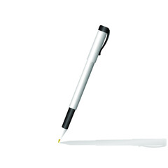 Black and grey color pen, Vector and illustration ballpoint pen design mockup