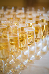 glass champagne wine juice buffet