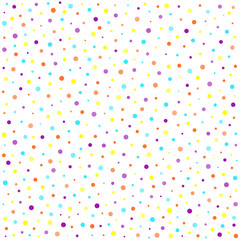 Vector illustration with color dots on white background, for fashion, wrapping paper, all prints