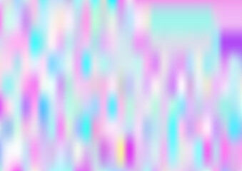 Holograph Trendy Banner. Rainbow Overlay Hologram Cover. Unfocused