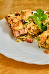 Traditional czech easter stuffing velikonocni nadivka