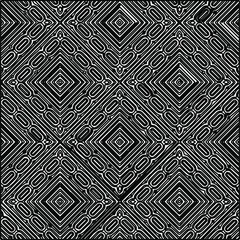  Geometric vector pattern with triangular elements. Seamless abstract ornament for wallpapers and backgrounds. Black and white colors. 