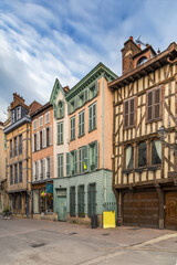 Fototapeta na wymiar Street in Troyes, France