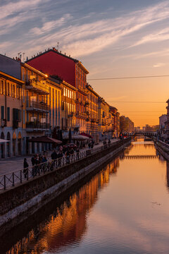 Tramonto sul Naviglio Grande - Milano 