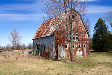An old decrepit barn