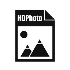 HD Photo File Icon, Flat Design Style