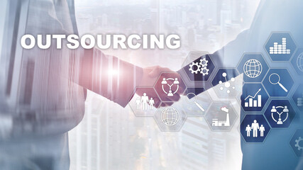 Outsourcing Human Resources. Global Business Industry Concept. Freelance Outsource International...