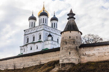 Pskov Krom (Kremlin) is an architectural monument of UNESCO. Central part of the Pskov Fortress,...