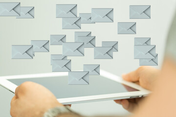 email marketing concept, send e-mail or newsletter.