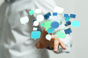 communication speak bubble digital concept