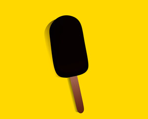 a chocolate ice cream stick for food and beverage contentcan be used as icon or logo
