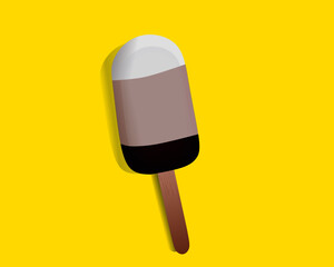 a chocolate and vanilla ice cream stick for food and beverage content