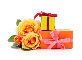 Beauty rose with a gifts.