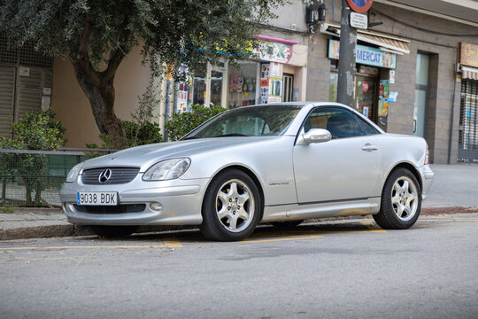 SABADELL, SPAIN-APRIL 4, 2021: Mercedes-Benz SLK 200 (R170), First generation (1996&ndash;2004)