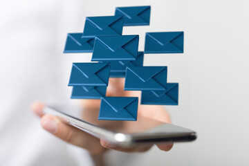 email marketing concept, send e-mail or newsletter.
