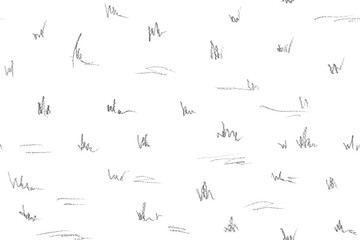 Hand pencil drawn seamless grass pattern. Fantasy map creator.