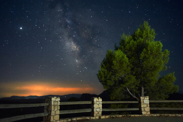 Milky way over the river